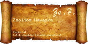 Zsoldos Havaska névjegykártya